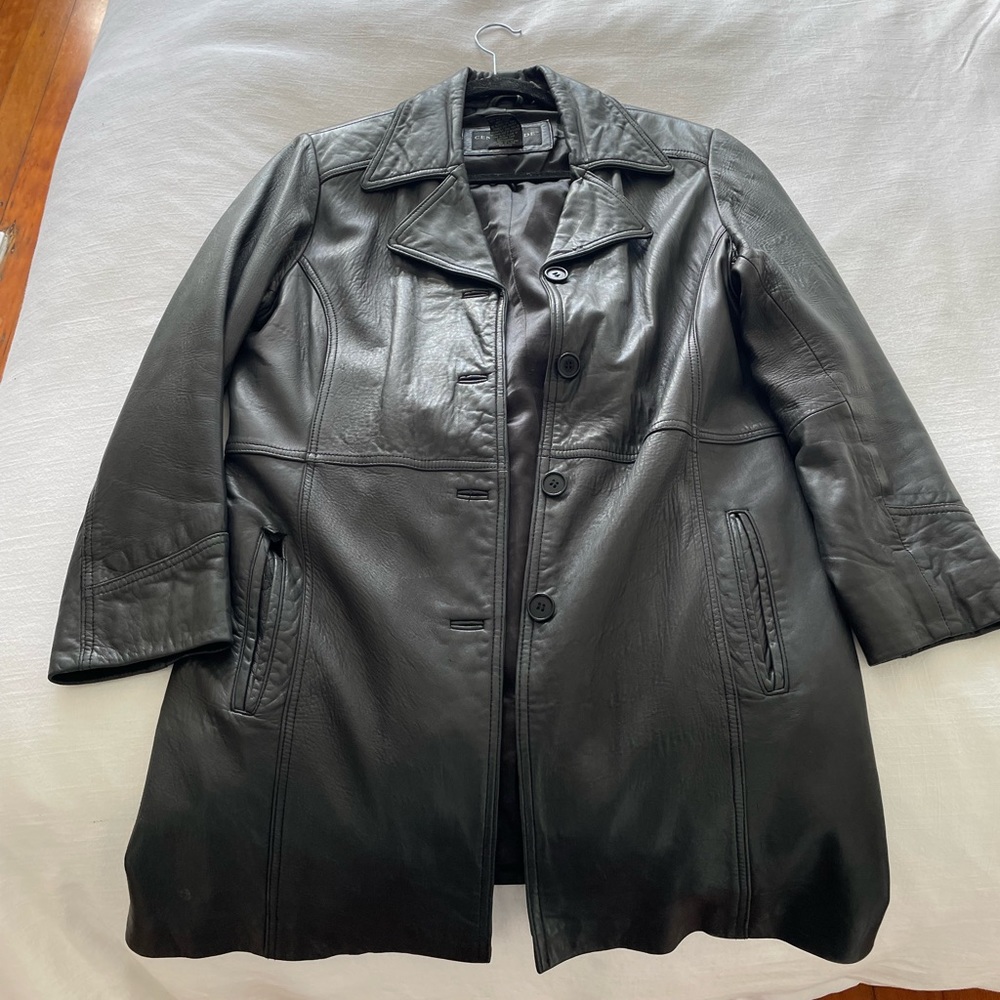 leather trench coat
